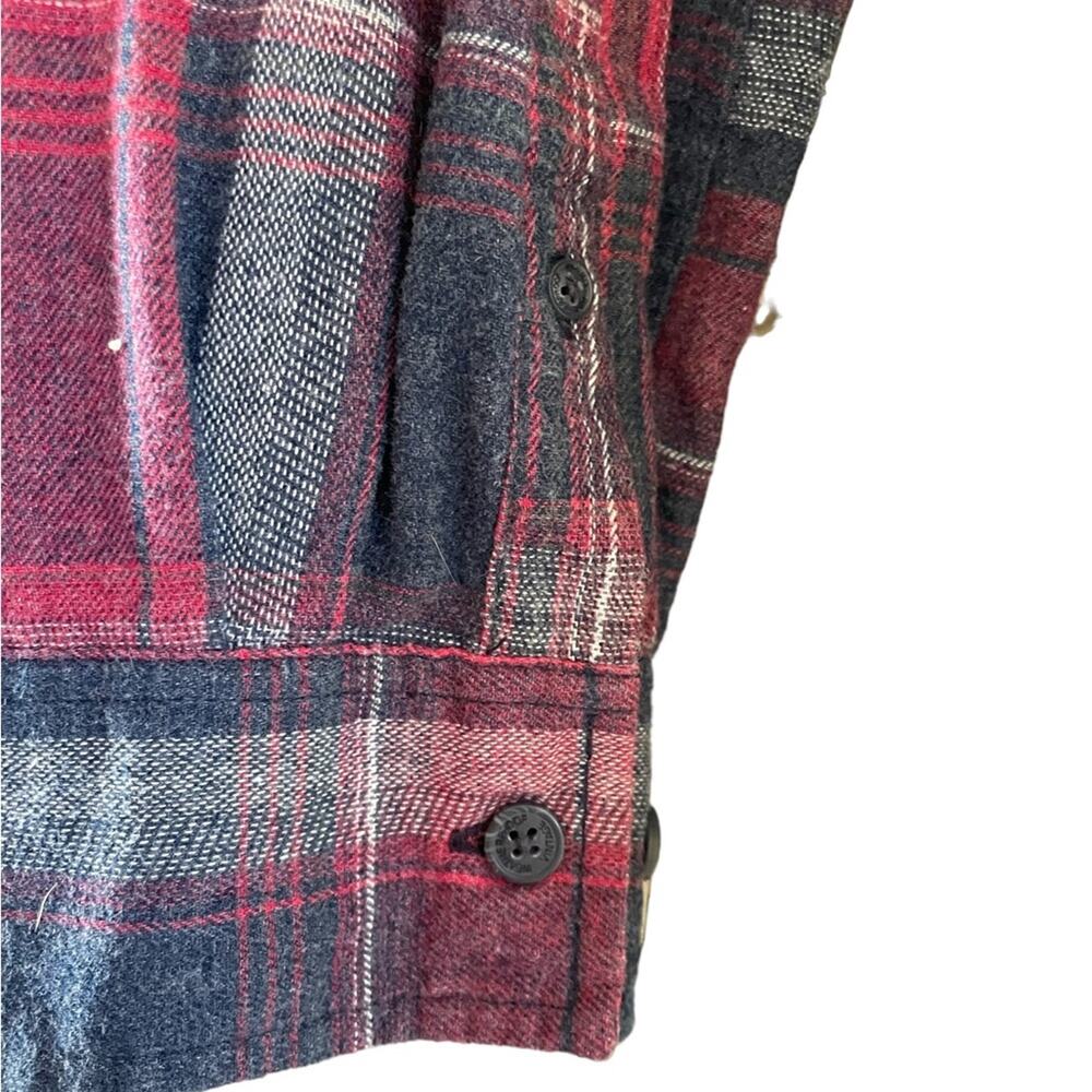 Weatherproof Shirt Mens XXL 2XL Hipster Plaid Flannel Long Sleeves Red Black - Picture 4 of 10